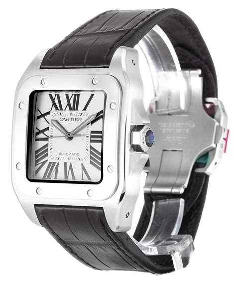 cartier santos 100 diamond replica|cartier santos price guide.